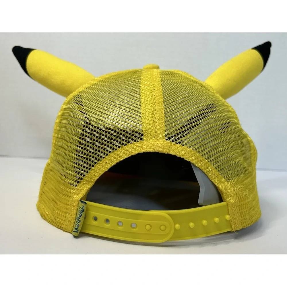 Nintendo Pokemon Pikachu Yellow Cap 3D Ears Youth‎ One Size SnapBack
